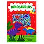 Libro infantil de actividades con calcomanias: dinosaurios