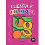 Cuenta y colorea: Frutas